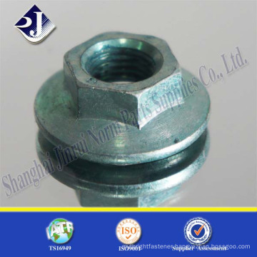 China supplier carbon steel zinc plated flange nut